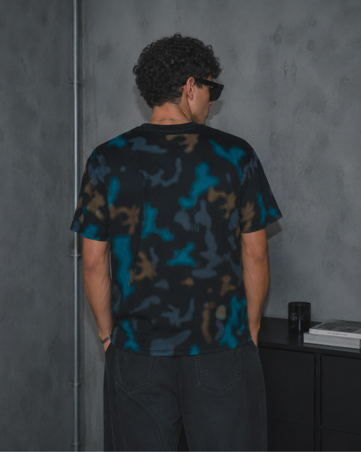 Velzeen Sick black drop shoulder T-shirt with statement graphic print