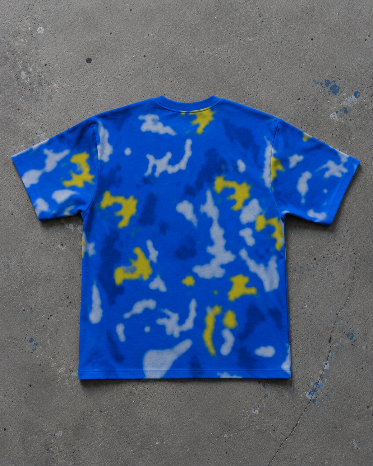 Velzeen Sick blue drop shoulder T-shirt with statement graphic print