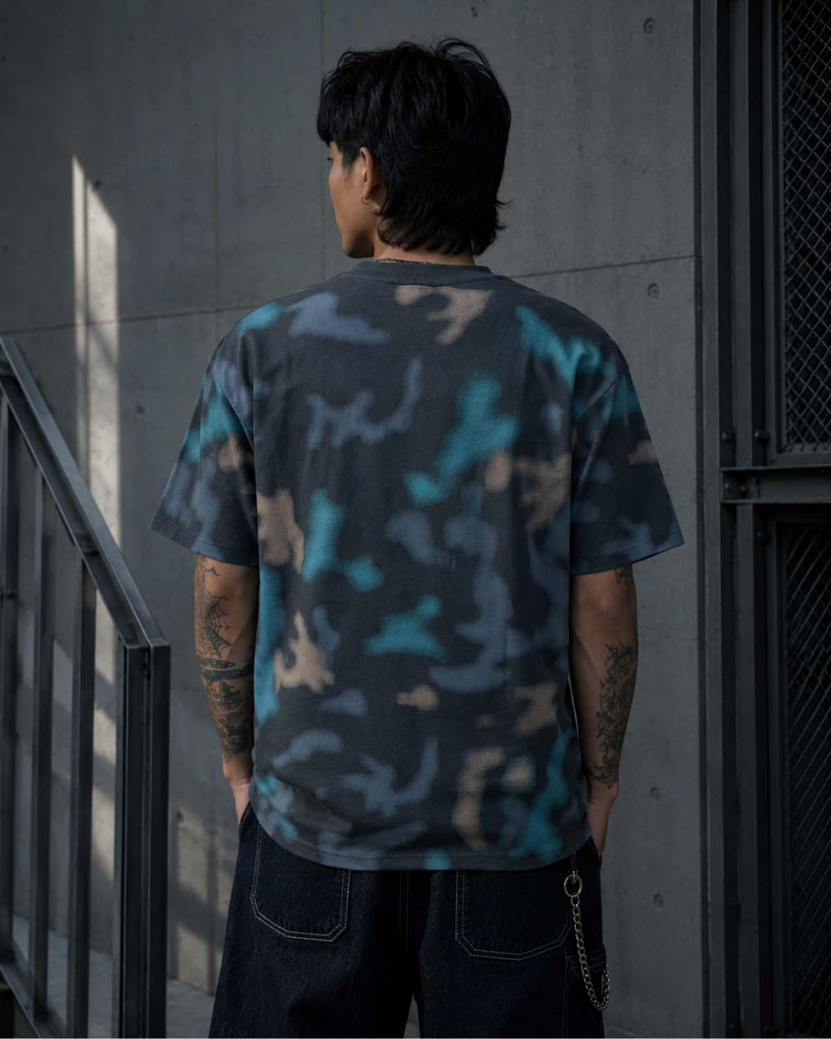 Velzeen Sick grey drop shoulder T-shirt with statement graphic print